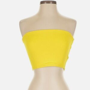 Yellow Strapless Tube Top
